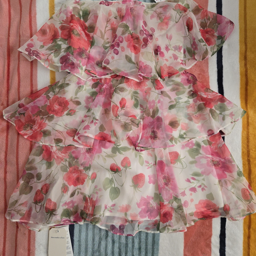 Abercrombie And Fitch Tiered Ruffle Dress Size XS tall NWT